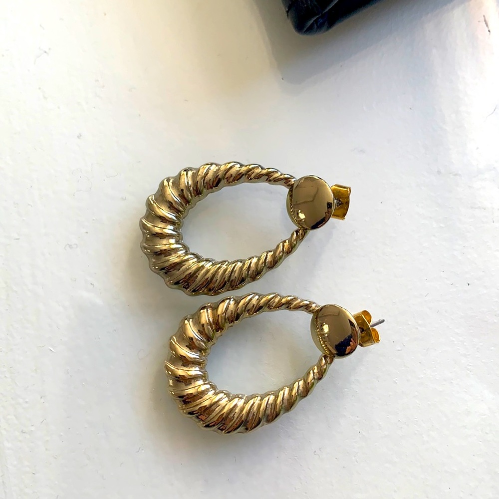 Textured Hoop Earrings.